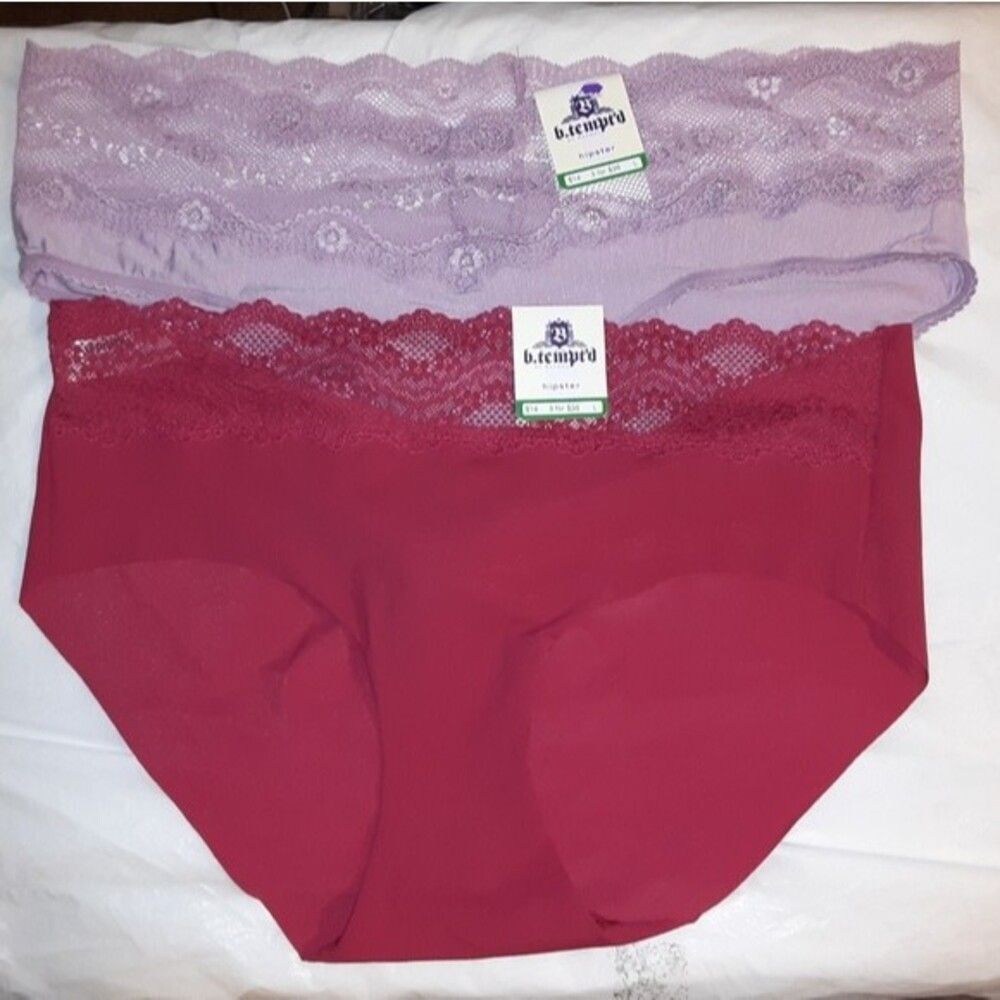 B' Tempted by Wacoal Large Hipster Bundle of 2 pair
